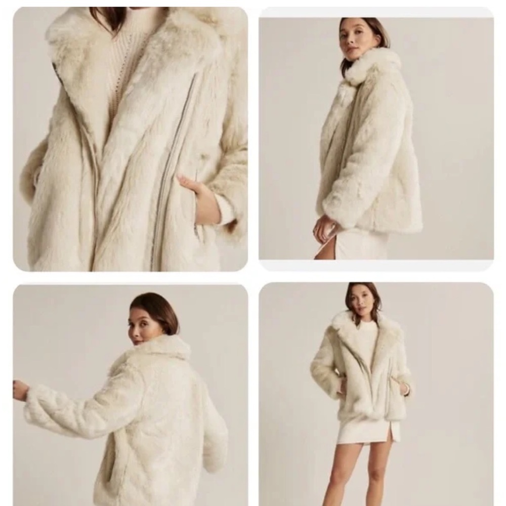 Abercrombie & Fitch faux fur aviator jacket